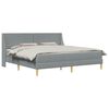 vidaXL R&aacute;m postele s matracom Svetlosiv&aacute; 200 x 200 cm Polyester