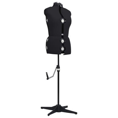 vidaXL Nastaviteľná figurína na šaty pre ženy čierna veľkosť M 40-46