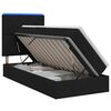 vidaXL LED &uacute;ložn&aacute; posteľ s matracom Čierna 100 x 200 cm L&aacute;tka