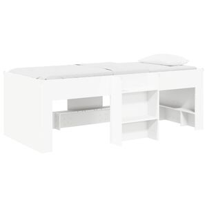 vidaXL R&aacute;m postele pre deti na vysokej posteli Biela 98.5 x 200 cm
