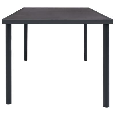 vidaXL Vonkajší jedálenský stôl antracitový 150x90x74 cm oceľ