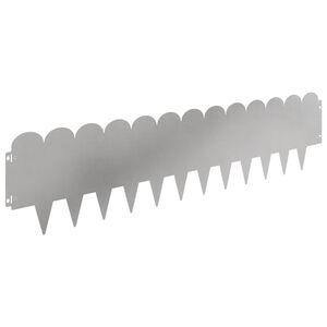 vidaXL Obrubn&iacute;k tr&aacute;vnika 30 ks 103 x 25 cm Oceľ Strieborn&aacute;