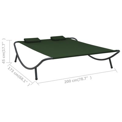 vidaXL Záhradná posteľ látka zelená
