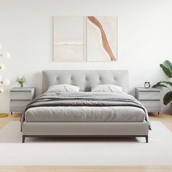 vidaXL Nočn&eacute; stol&iacute;ky 2 ks siv&yacute; dub sonoma 40x35x50 cm kompozitn&eacute; drevo