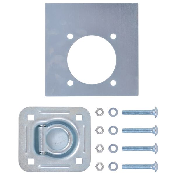 vidaXL Kotviaca miska pre pr&iacute;vesn&yacute; voz&iacute;k, 6 ks, pozinkovan&aacute; oceľ, 2000 kg