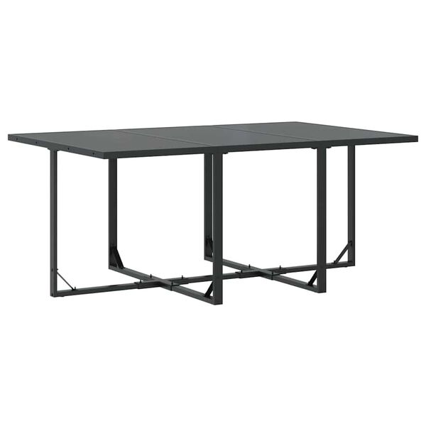 vidaXL Z&aacute;hradn&yacute; jed&aacute;lensk&yacute; set 11 pcs Čierna Oceľ