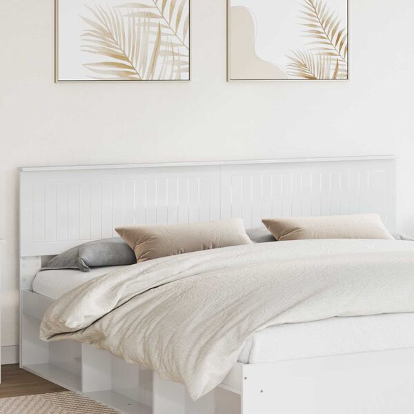 vidaXL Zadn&eacute; čelo Leskl&aacute; biela 200 cm Kompozitn&eacute; drevo