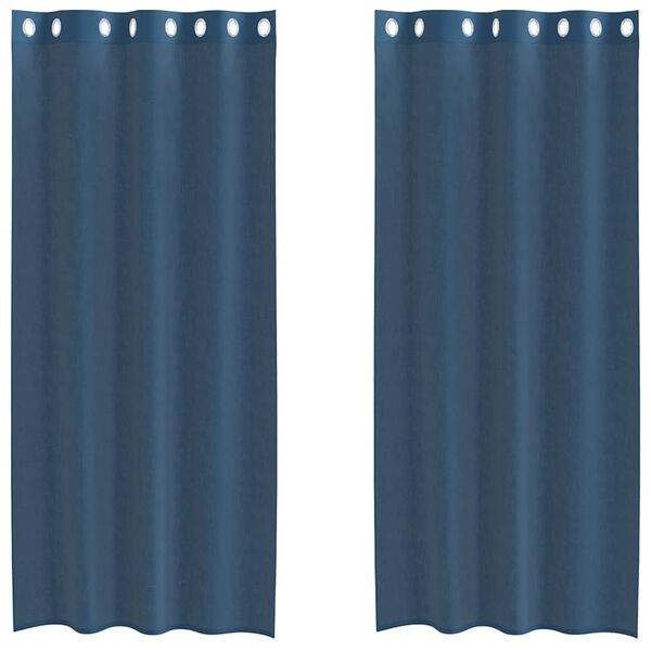 vidaXL Voile Záclony s priechodkami 2 ks Royal Blue