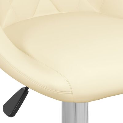vidaXL Barové stoličky 2 ks krémové umelá koža