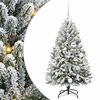 vidaXL Umel&yacute; vianočn&yacute; stromček 120 cm 150 LED Tepl&aacute; biela PVC a oceľ