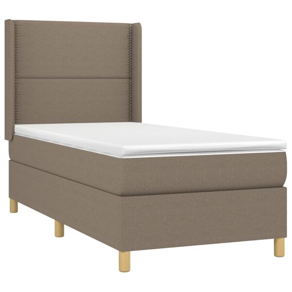 vidaXL Boxspring posteľ s matracom sivohned&yacute; 100x200 cm l&aacute;tka