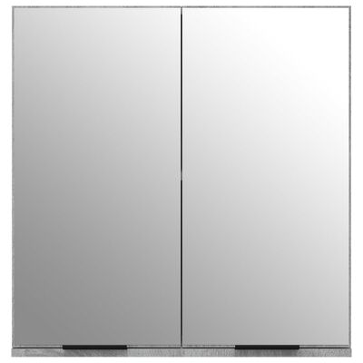 vidaXL Kúpeľňová zrkadlová skrinka sivý dub sonoma 64x20x67 cm