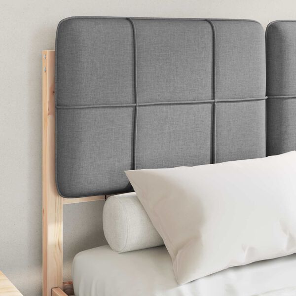 vidaXL R&aacute;m postele s čal&uacute;nen&yacute;m čelom Svetlosiv&aacute; 120 x 190 cm