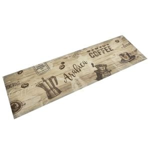 vidaXL Kuchynsk&yacute; koberec um&yacute;vateľn&yacute; Coffee hned&yacute; 45x150 cm zamat
