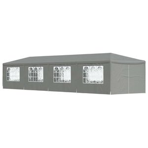 vidaXL P&aacute;rty stan 1200 x 300 x 255 cm Svetlosiv&aacute; PE a oceľ