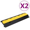 vidaXL K&aacute;blov&eacute; gumen&eacute; prejazdy 2 ks 2 kan&aacute;lov&eacute; 100 cm