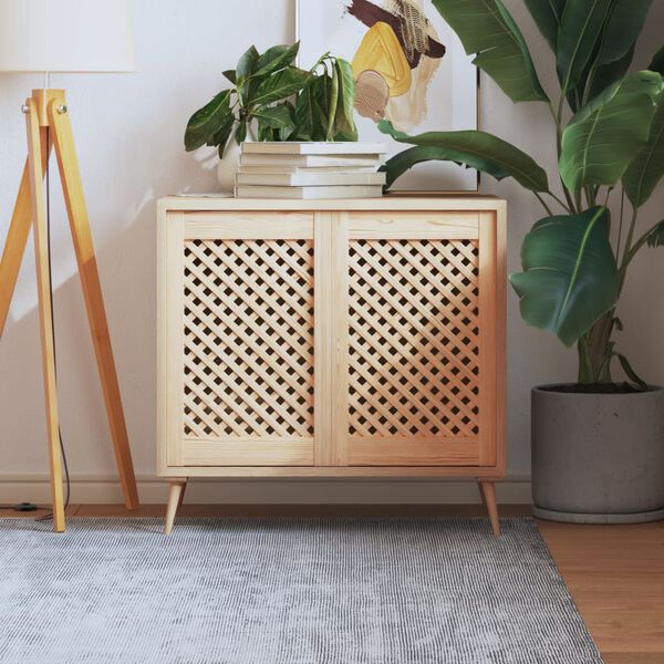 vidaXL Dvere skrinky mriežkov&yacute; dizajn 2 ks 39,5x61,5 cm mas&iacute;v borovica