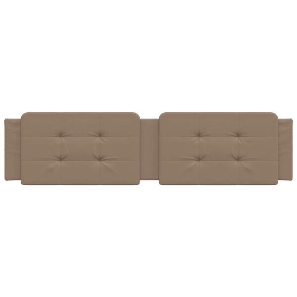 vidaXL Vank&uacute;&scaron; na čelo postele Zadar kapuč&iacute;nov&yacute; 200 cm umel&aacute; koža