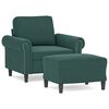 vidaXL Relaxačn&eacute; kreslo s podnožkou tmavozelen&eacute; 60 cm zamat