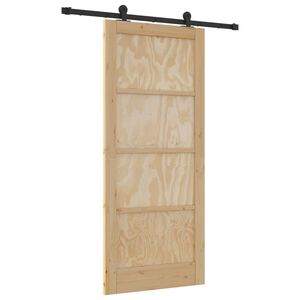 vidaXL Posuvn&eacute; dvere ORKDAL 86 x 198,5 cm Borovicov&yacute; mas&iacute;v Pr&iacute;rodn&aacute;