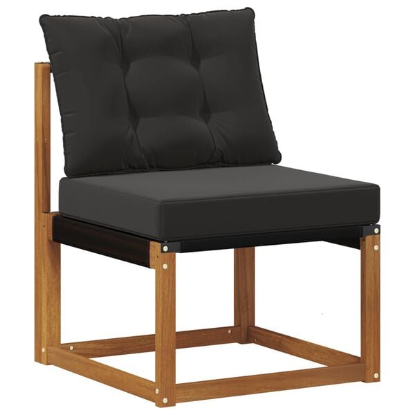 vidaXL Z&aacute;hradn&aacute; s&uacute;prava gaučov s vank&uacute;&scaron;om 7 pcs Pr&iacute;rodn&aacute; a čierna