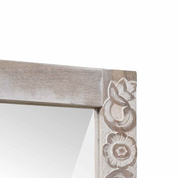 vidaXL K&uacute;peľňov&eacute; zrkadlo Biely 70 x 50 x 2,5 cm Mas&iacute;vne mango drevo