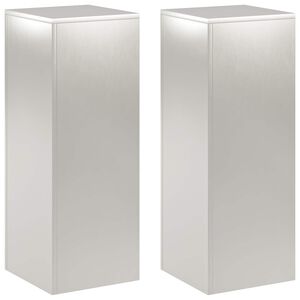 vidaXL Stojan na rastliny 2 pcs Strieborn&aacute; 30 x 30 x 80 cm Oceľ