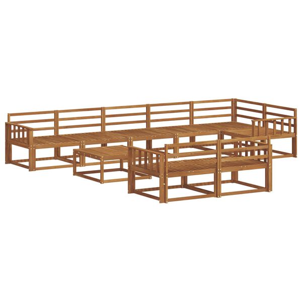 vidaXL Z&aacute;hradn&aacute; s&uacute;prava gaučov 9 pcs Pr&iacute;rodn&aacute; Pevn&eacute; ak&aacute;ciov&eacute; drevo