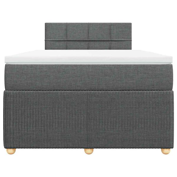 vidaXL Boxspring posteľ s matracom tmavosiv&yacute; 120x200 cm l&aacute;tka