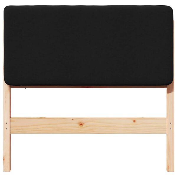 vidaXL Čal&uacute;nen&eacute; čelo postele s čelnou doskou Hned&aacute; a čierna 80 cm