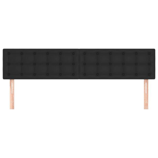 vidaXL Čel&aacute; postele 2 ks čierne 90x5x78/88 cm umel&aacute; koža