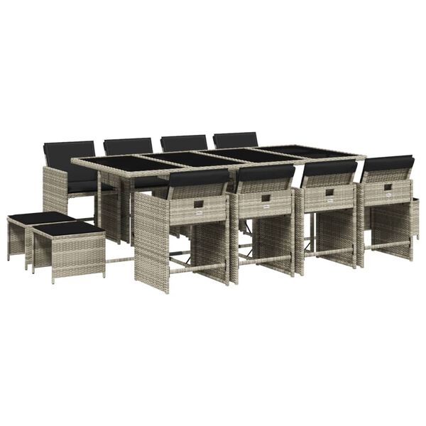 vidaXL 13-dielna z&aacute;hrad. jed&aacute;lensk&aacute; s&uacute;prava vank&uacute;&scaron; bledosiv&aacute; polyratan