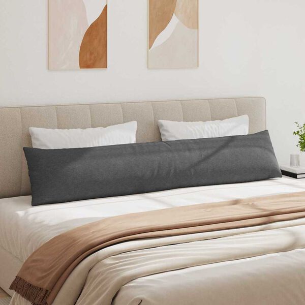 vidaXL Vankúše na pohovku 2 pcs Tmavo šedá 200 x 40 cm