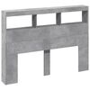 vidaXL Skrinka na čelo postele s LED betónová sivá 140x17x102 cm