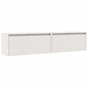 vidaXL N&aacute;stenn&eacute; skrinky 2 ks biele 80x30x35 cm mas&iacute;vna borovica