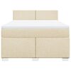 vidaXL Posteľn&yacute; r&aacute;m boxspring s matracom kr&eacute;mov&yacute; 160x200 cm l&aacute;tka
