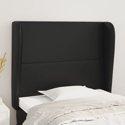 vidaXL Čelo postele so záhybmi čierne 93 x 23 x 118/128 cm umelá koža