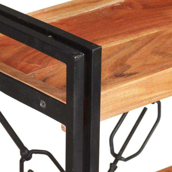 vidaXL Knižnica s 3 policami 90x30x80 cm ak&aacute;ciov&yacute; mas&iacute;v