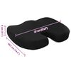 vidaXL Podložka na sedadlo Čierny 47 x 36,5 x 8 cm Pam&auml;ťov&aacute; pena