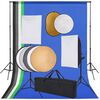 vidaXL Fotografick&eacute; vybavenie so softboxami, pozad&iacute;m a reflektorom