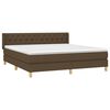 vidaXL Boxspring posteľ s matracom tmavohned&aacute; 160x200 cm l&aacute;tka