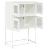 vidaXL Highboard White 68x39x107 cm Oceľ