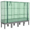 vidaXL Z&aacute;hon s krytom na sklen&iacute;k ratanov&yacute; vzhľad 160x40x140 cm