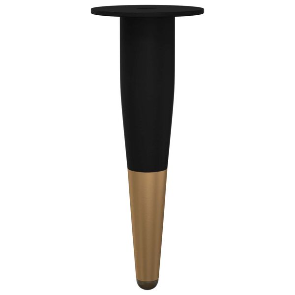 vidaXL Nohy n&aacute;bytku 12 pcs Čierna a zlat&aacute; &Oslash; 40 x 98 mm Železo