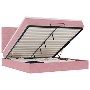 vidaXL Osmansk&yacute; r&aacute;m postele s matracmi ružov&aacute; 160x200 cm zamat