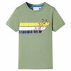 vidaXL Kids'T-shirt with Short Sleeves Blue Melange 92 Khaki 128