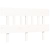vidaXL Rám postele s čelom biely 140x190 cm masívne drevo