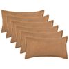 vidaXL Poťah na podložku 6 pcs HOUTEN B&eacute;žov&aacute; 40 x 70 cm Boucl&eacute;