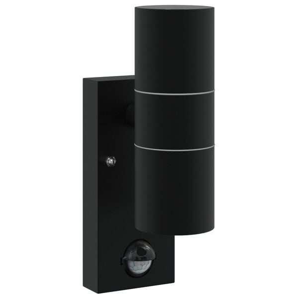 vidaXL Exteri&eacute;rov&eacute; n&aacute;stenn&eacute; svietidlo Čierna 7 x 10 x 22 cm