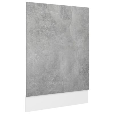 vidaXL Dvierka na umývačku, betónovo sivé 45x3x67 cm, drevotrieska